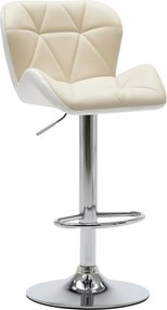 vidaXL Σκαμπό Μπαρ 2 τεμ. Κρεμ από Συνθετικό Δέρμα