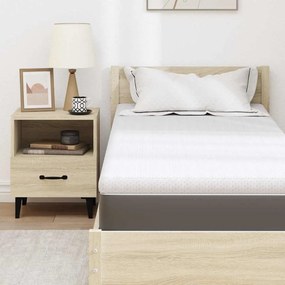 vidaXL Στρώμα επικάλυψης Λευκό 70 x 200 cm Υφασμα Jacquard