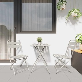 vidaXL Σετ μπιστρό 3 pcs Μπεζ Ατσάλι
