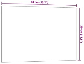 vidaXL Πίνακας Επιτοίχιος Μαγνητικός Λευκός 40 x 30 εκ. Ψημένο Γυαλί