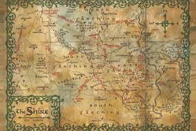 Εκτύπωση τέχνης Hobbit - The Shire map, (40 x 26.7 cm)