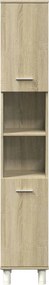 vidaXL Ντουλάπι Μπάνιου Sonoma Δρυς 30,5x30x179 εκ. από Επεξεργ. Ξύλο