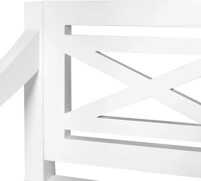 vidaXL Παγκάκι Batavia Λευκό 98 εκ. από Μασίφ Μαόνι