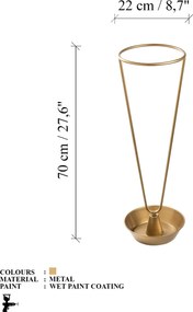 Ομπρελοθήκη Χρυσή SEMSIYE 22x22x70