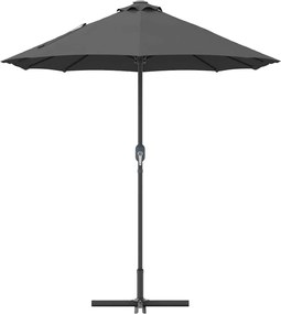 vidaXL Ομπρέλα Κήπου Ανθρακί 370 x 197 x 239 εκ.