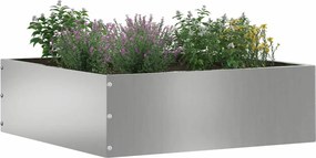 vidaXL Περίγραμμα γκαζόν Ασημί 40 x 40 x 13 cm Επικαλυμμένος Χάλυβας