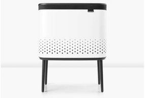 Καλάθι πλυσίματος Brabantia Bo 1004174, 60 l, Πλήρωση χωρίς άνοιγμα, οπές εξαερισμού, ρυθμιζόμενα πόδια, Λευκό
