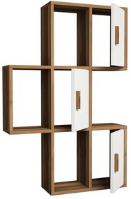 Ραφιέρα Τοίχου Flora 845HCT1601 50x20x112,6cm Walnut-White