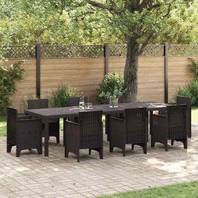 vidaXL Τραπέζι Κήπου Καφέ 300 x 100 x 73 εκ συνθετικό ρατάν