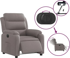 vidaXL Πολυθρόνα Ανακλινόμενη Ηλεκτρική Taupe Υφασμάτινη