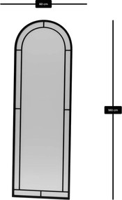 Cheval Mirror Luna - Black Black