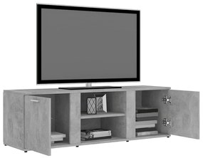 vidaXL Έπιπλο Τηλεόρασης Γκρι Σκυροδέματος 120x34x37 εκ. Επεξ. Ξύλο