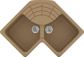 Sanitec Classic 310 (83x83×50) - Γωνιακος Γρανιτένιος νεροχύτης - Granite Celtic Stone