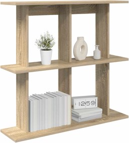 vidaXL Ράφι Τοίχου Επιτοίχιο Sonoma Δρυς 80 x 20 x 75 εκ