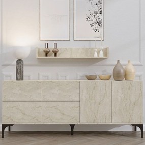 Μπουφές Με Ράφι Stella (Σετ 2Τμχ) 793ELG1814 180x40x55cm Beige