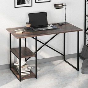 Megapap Γραφείο Εργασίας Odeon Rustic Καρυδί 120x59,8x73,8εκ.