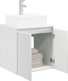 vidaXL Επιτοίχια Λεκάνη Έπιπλο Λευκό 49,5 x 41 x 62,5 εκ