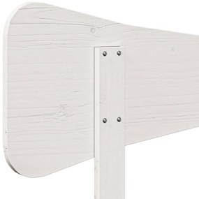 vidaXL Κεφαλάρι Λευκό 150 εκ. από Μασίφ Ξύλο Πεύκου