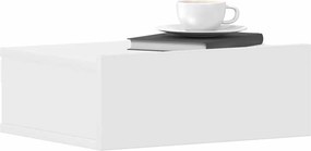 vidaXL Κομοδίνα Κρεμαστά 2 τεμ. Λευκά 40 x 30 x 15 εκ. Επεξ. Ξύλο