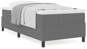 vidaXL Κρεβάτι Box Spring με Στρώμα σε Ανοιχτό Γκρι, 100 x 200 εκ. από ύφασμα κορντούρας