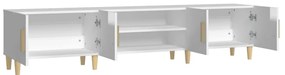 vidaXL Έπιπλο Τηλεόρασης Γυαλ. Λευκό 180x31,5x40 εκ Επεξεργασμένο Ξύλο