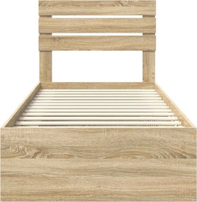 vidaXL Σκελετός Κρεβατιού Sonoma δρυς 100 x 200 cm