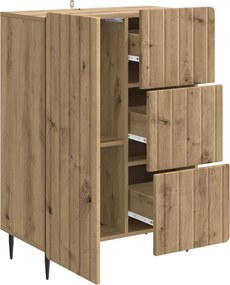 vidaXL Πλαϊνό γραφείο Artisan Δρυς 66 x 34,5 x 91,5 εκ