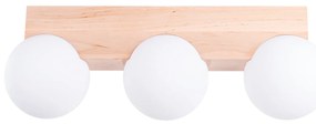 Φωτιστικό οροφής BULBO 3 φυσικό ξύλο/γυαλί,3x8w