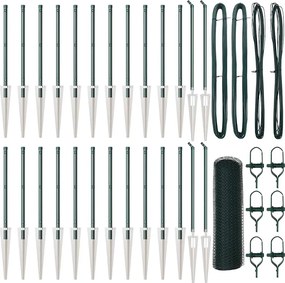 vidaXL Στύλος Περιφράξεων Πράσινο 50 x 0,6 m (δίχτυ 13 mm)