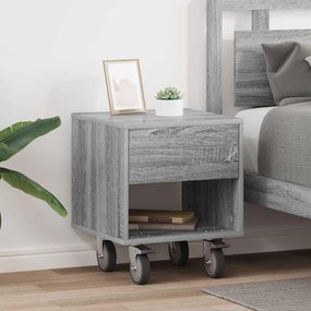 vidaXL Κομοδίνο 2 pcs Γκρίζο Σονομα 40,5 x 40 x 48 εκ.