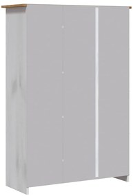 vidaXL Ντουλάπα Τρίφυλλη Λευκή 118x50x171,5εκ Ξύλο Πεύκου Σειρά Panama