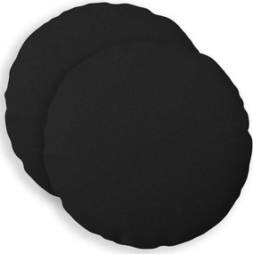 vidaXL Κάλυμμα Μαξιλαριού 2 τμχ. HEERLEN Μαύρο Ø 40 cm Ύφασμα
