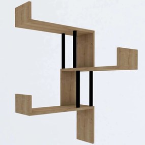 Ραφιέρα Τοίχου Bombe 495SSE1153 105x20x60cm Oak-Black