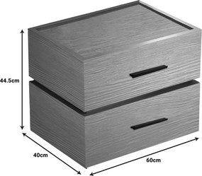 Κομοδίνο Sonlen pakoworld mdf σε oak απόχρωση 60x40x44.5εκ
