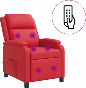 vidaXL Κάθισμα μασάζ Κόκκινο Τεχνητό Δέρμα
