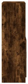 Ντουλάπι Κουζίνας Καπνιστή Δρυς 57x41,5x131,5 εκ. Επεξεργ. Ξύλο - Καφέ