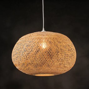 Φωτιστικό Κρεμαστο Aca HX477P SYMI Ξύλο Φυσικό χρώμα (Wood Natural Finish)