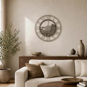 Ρολόι τοίχου 60εκ από χάλυβα Scorcio Italico, Arti e Mestieri