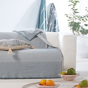 Ριχτάρι Michelle 01 Blue Kentia Διθέσιο 180x250cm Βαμβάκι-Πολυέστερ