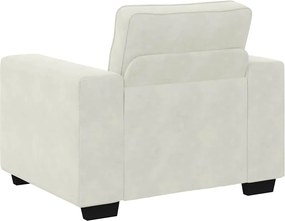 vidaXL Πολυθρόνα-Καναπέ-Κρεμ 100x77x82 εκ. Βελούδο