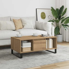 vidaXL Τραπεζάκι Σαλονιού Αρτισιανή Δρυς 90x50x36,5εκ Επεξεργασμ. Ξύλο
