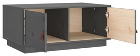 vidaXL Τραπεζάκι Σαλονιού Γκρι 80 x 50 x 35 εκ. από Μασίφ Ξύλο Πεύκου