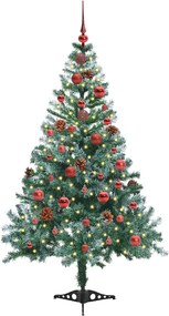 vidaXL Τεχνητό Χριστουγεννιάτικο Δέντρο Πράσινο 150 cm PVC και Χάλυβας