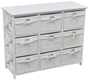 vidaXL Συρταριέρα Λευκή