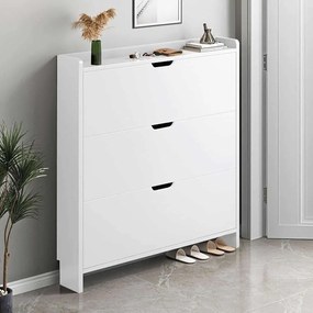 Παπουτσοθήκη MDF - Melamine Απόχρωση Άσπρο   1τμχ