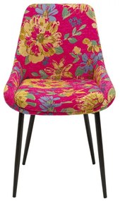 Καρέκλα East Side Flower Fever Βελούδο Πολύχρωμη 48*55*85.5εκ. - Πολύχρωμο