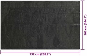 vidaXL Κάλυμμα Πισίνας Μαύρο 732 x 366 εκ. από Πολυαιθυλένιο