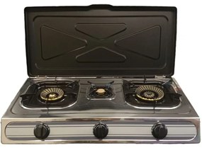 PROTON SS04 INOX Τριπλή Εστία Χαμηλής Πίεσης Με Καπάκι