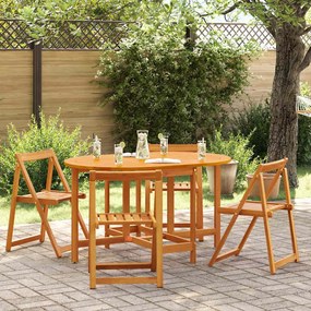 vidaXL Τραπέζι Κήπου 5 pcs Καφέ 110 x 60 x 72 εκ. Μασίφ ξύλο ακακίας