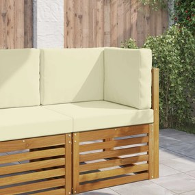 vidaXL Μαξιλάρι Καναπέ Εξωτερικού Χώρου 3 pcs Κρεμ Πολυεστέρας